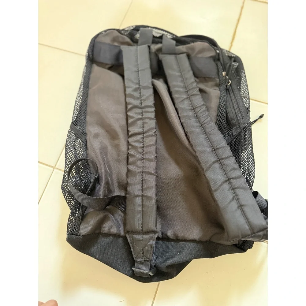 Vintage Nike Mesh Backpack Black Y2K Mini Backpack Sport‎ Utility Bag